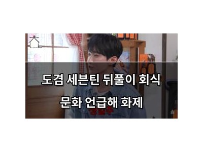 도겸 세븐틴 뒤풀이 회식 문화 언급해 화제