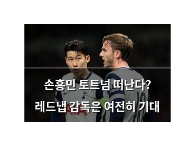 손흥민 토트넘 떠난다? 레드냅 감독은 여전히 기대