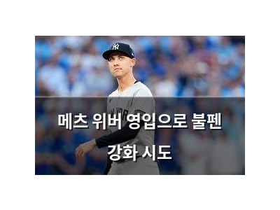 메츠 위버 영입으로 불펜 강화 시도