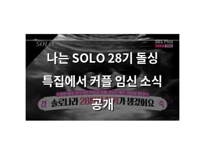 나는 SOLO 28기 돌싱 특집에서 커플 임신 소식 공개