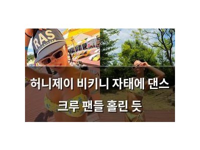허니제이 비키니 자태에 댄스 크루 팬들 홀린 듯