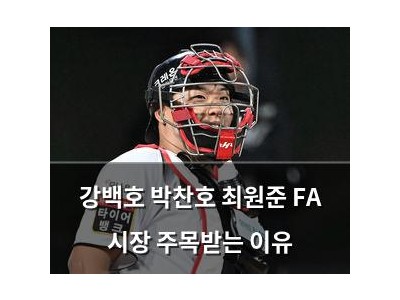 강백호 박찬호 최원준 FA 시장 주목받는 이유