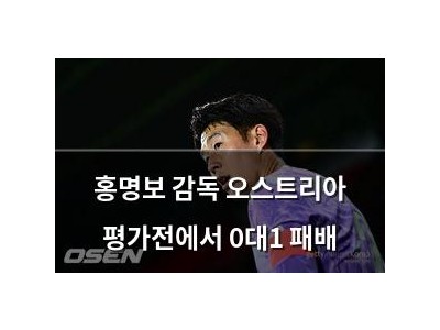 홍명보 감독 오스트리아 평가전에서 0대1 패배