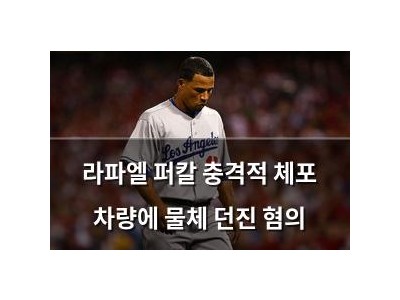 라파엘 퍼칼 충격적 체포 차량에 물체 던진 혐의