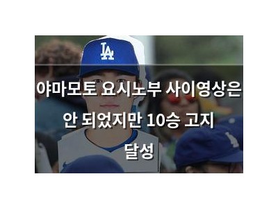 야마모토 요시노부 사이영상은 안 되었지만 10승 고지 달성