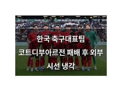 한국 축구대표팀 코트디부아르전 패배 후 외부 시선 냉각